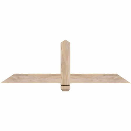 Ekena Millwork Eugene Smooth Timber Gable Bracket, Douglas Fir, 48"W x 16"H x 1 1/2"D x 3 1/2"F, 8/12 Pitch GBW048X16X0204EUG00SDF